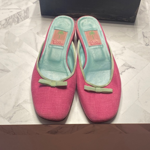 Lilly Pulitzer Pink and Green Slippers - Picture 1 of 4